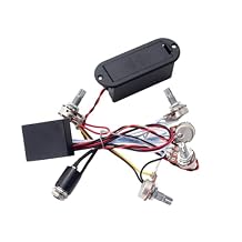 3 Band Equalizer EQ Preamp Circuit for Bass Guitar Wiring Harness Active Pickup Set Tone Control Black