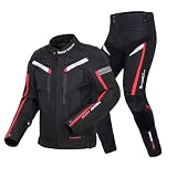 CONCEPTION MULTIFONCTIONNELLE: la veste de moto utilise largement des éléments réfléchissants à l'avant et à l'arrière du torse, des bras et des coudes pour une visibilité nocturne accrue. De grandes ouvertures d'aération sur le torse, les bras et le dos peuvent être ouvertes pour une ventilation extrême en cas de besoin. Sangles de réglage de l'avant-bras, des biceps, de la taille et des poignets pour un ajustement optimal. Doublure thermique amovible à manches longues pour une large plage de températures.