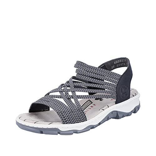 Rieker Damen Sandalen 68888-14 blau Gr. 40