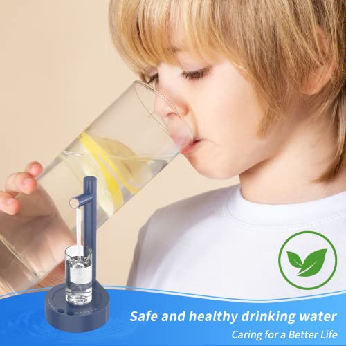 Floverkity Intelligent Desktop Water Dispenser Automatic Drinking, Water Dispenser For 5 Gallon Bottle, Portable Dispenser With Jug Cap & Filter Head, For Home, Office, Outdoor (Navy) #TOP4