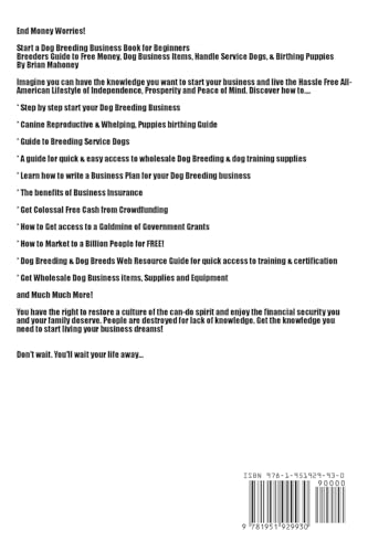 image for Start a Dog Breeding Business Book for Beginners: Breeders Guide to Fr