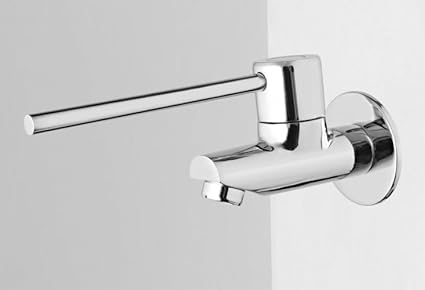 THOISEWELT Hospital Medical Labortory Kitchen Sink Wash Basin Long Body Bib Cock Long Handel Brass Material Chrome Finish (FR-108-115)