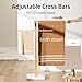 KES Width Adjustable Free Standing Towel Rack with 3X Thicker Weighted Natural Marble Base, 2-Tier Wooden Towel Rack Stand for Bathroom Floor, 18/8 Stainless Steel, Brushed Finish, BTH800-2