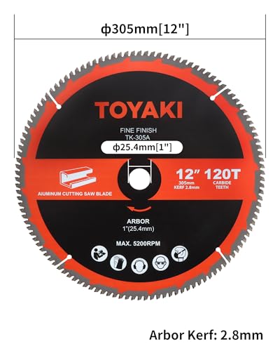 12-Inch Miter Saw Blade, 120-Tooth TCG for Cutting Aluminum Alternate view