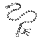 UNIQSUM Simple Ball Wallet Chain Biker Punk Key Jean chain (Long, Gun-Metal)