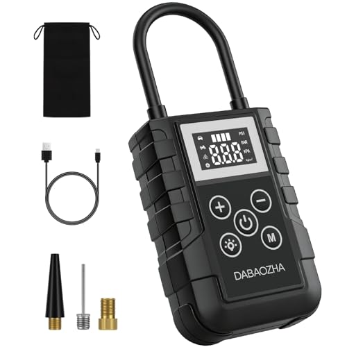 Electric Air Pump, 150 PSI Portable Battery Compressor, 6000 mAh Bicycle Pump, 4 Inflation Modes Air Compressor for Car, Bicycle, Motorcycle Balls, USB-C Rechargeable