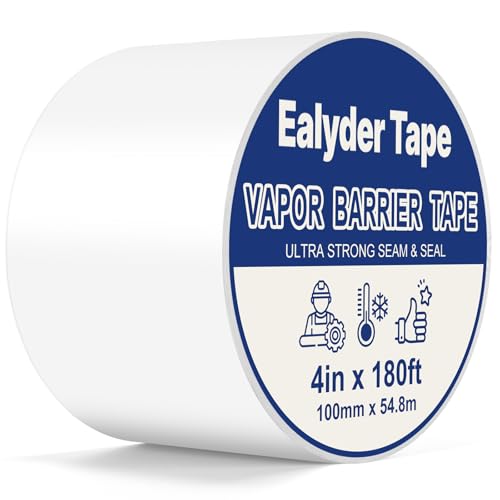 Ealyder Tape Dampfsperre Klebeband 100 mm x 54 8 m Stark Haftendes Dampfsperre Klebeband Hochleistungsklebeband Für Dampfsperrfolie Und Dampfbremsfolie für Fugen Unterkonstruktion Und Isolierung
