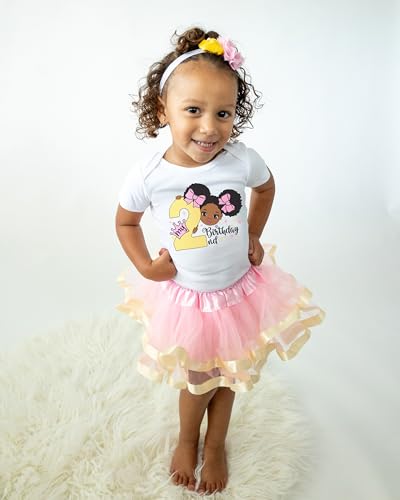 Luke & Lulu 2nd Birthday Outfit - Bday Outfit for Girls - Afro Puffs3