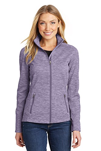 Port Authority Women's Digi Stripe Fleece Jacket L231 Purple Small