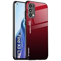 ALAMO Cover In Vetro Sfumato Per Oppo Find X3 Neo - Custodia Colorata Con Retro In Vetro Temperato + TPU - Colore 7