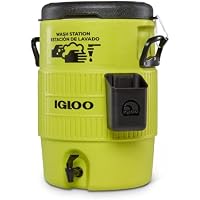Igloo 10 Gallon Seat Top Handwash Station & Water Jug (Acid Green)