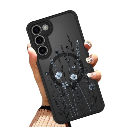 OOK Phone Case Fit for Samsung Galaxy S23 Plus 6.7 Inch, Cute Floral Flower