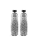 Sodastream Carafes en verre – Lot de 2 bouteilles 1L, compatibles uniquement avec les machines Duo et E-Duo, lavables au lave-vaisselle