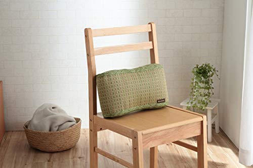 イケヒコ コーポレーション い草 クリア クッション くつろぎ リラックス 抗菌防臭 消臭 シンプル 小林製薬コバガード使用 約38×20cm グリーン #3281959