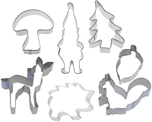 Woodland Animals & Gnome Cookie Cutter 7 Piece Set From The Cookie Cutter Shop - Mushroom, Acorn, Hedgehog, Deer, Gnome Cookie Cutters – Tin Plated Steel Cookie Cutters #TOP20