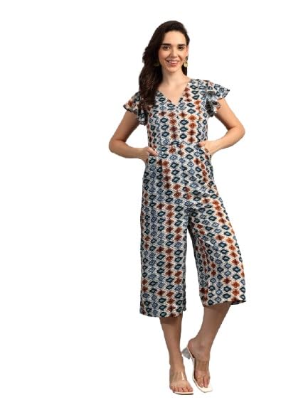 brinns Women Printed V-Neck Midi Jumpuit(Polypt-31)-picture-21