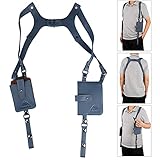 Neween Anti-Theft Hidden Underarm Strap Wallet Pocket Holster Phone Shoulder Holster Bag Leisure Double Shoulder Pouch (Blue)