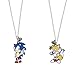 Bioworld Sonic The Hedgehog Jewelry Necklace Set Sonic and Tails Best Friend Necklaces Set For Women Men
