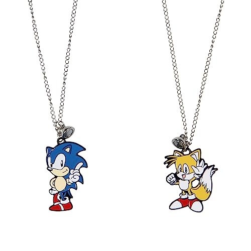 Bioworld Sonic The Hedgehog Jewelry Necklace Set Sonic and Tails Best Friend Necklaces Set For Women Men2