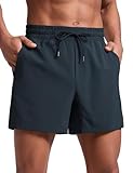 CRZ YOGA Hombre Shorts Deportivos de Running de Secado Rápido con Bolsillos - 13cm True Navy L
