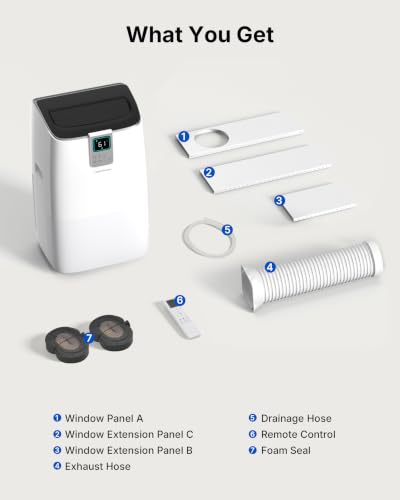 Image of 12,000 BTU Portable Air Conditioner, 41dB Ultra Quiet