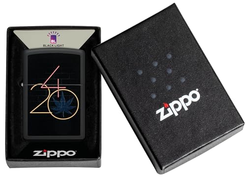 Mechero Zippo 420 Black Matte original a prueba de viento recargable 7