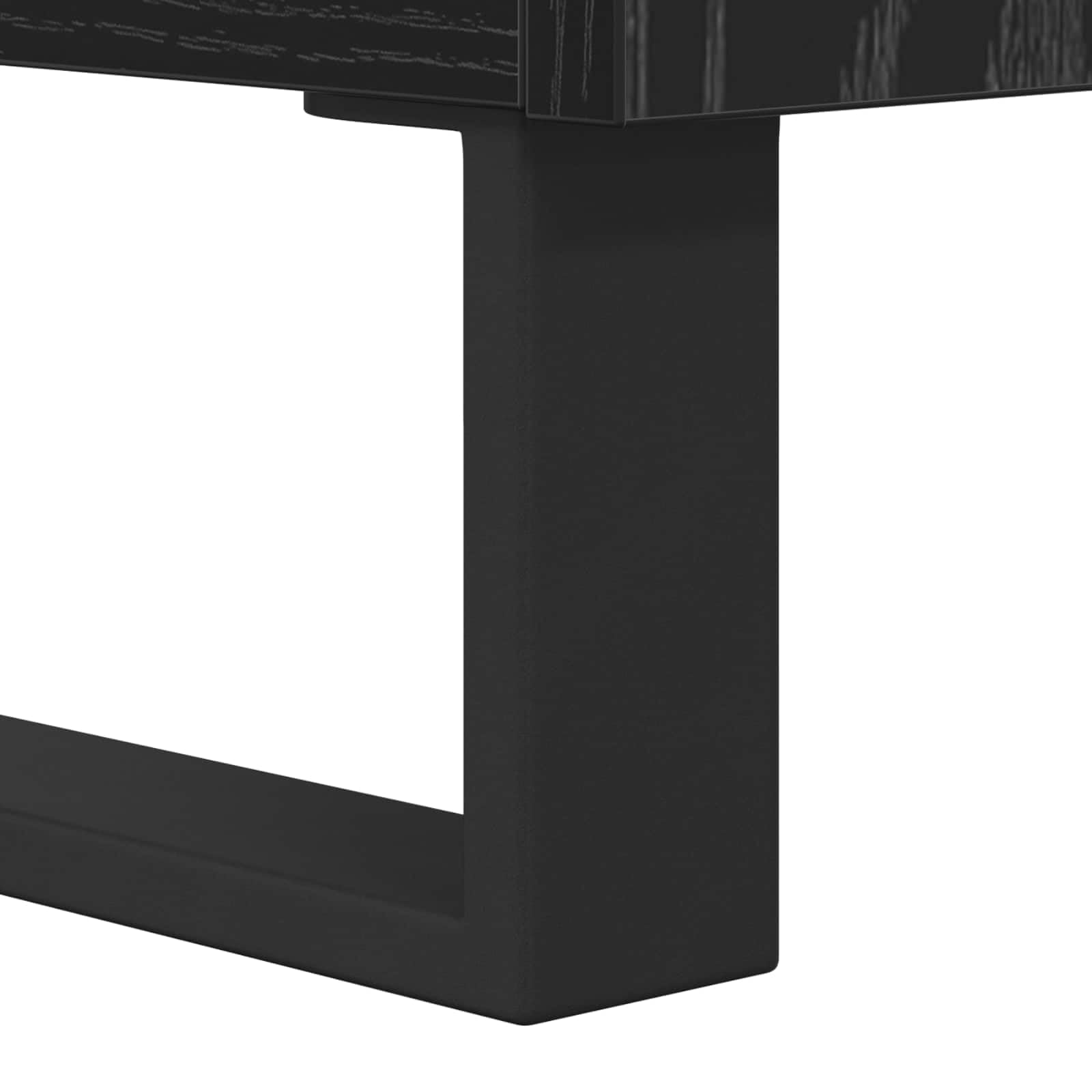 Générique Anrichte aus Holz, schwarz, Füße aus Metall | Kompaktes Design für kleinen Raum, Wohnzimmeraufbewahrung, passende Schubladen, einfache Wartung