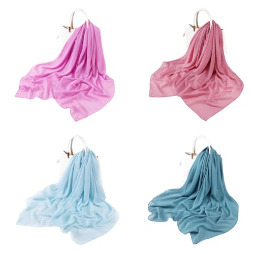 43 Inch Malaysia Pearl Chiffon Square Scarf for Women Muslim Islamic Hijab Scarves Shawl Head Wrap Turban Bandana