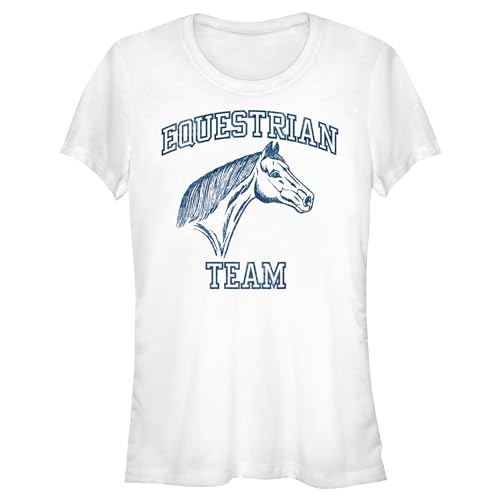 Junior's Lost Gods Equestrian Team T-Shirt - White - X Large