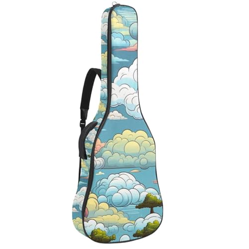 Sac pour guitare acoustique étanche multicolore doté de multiples poches accessoires