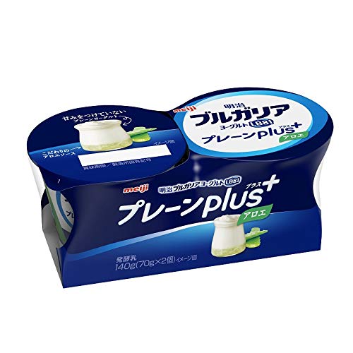 （クール便）明治 ブルガリアヨーグルト ＬＢ８１ プレーン plusアロエ 70ｇ×2個×12セット（合計24個）
