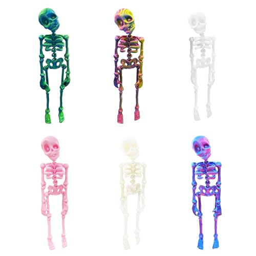 Imán de Nevera Esqueleto Articulado 3D - 6 Piezas