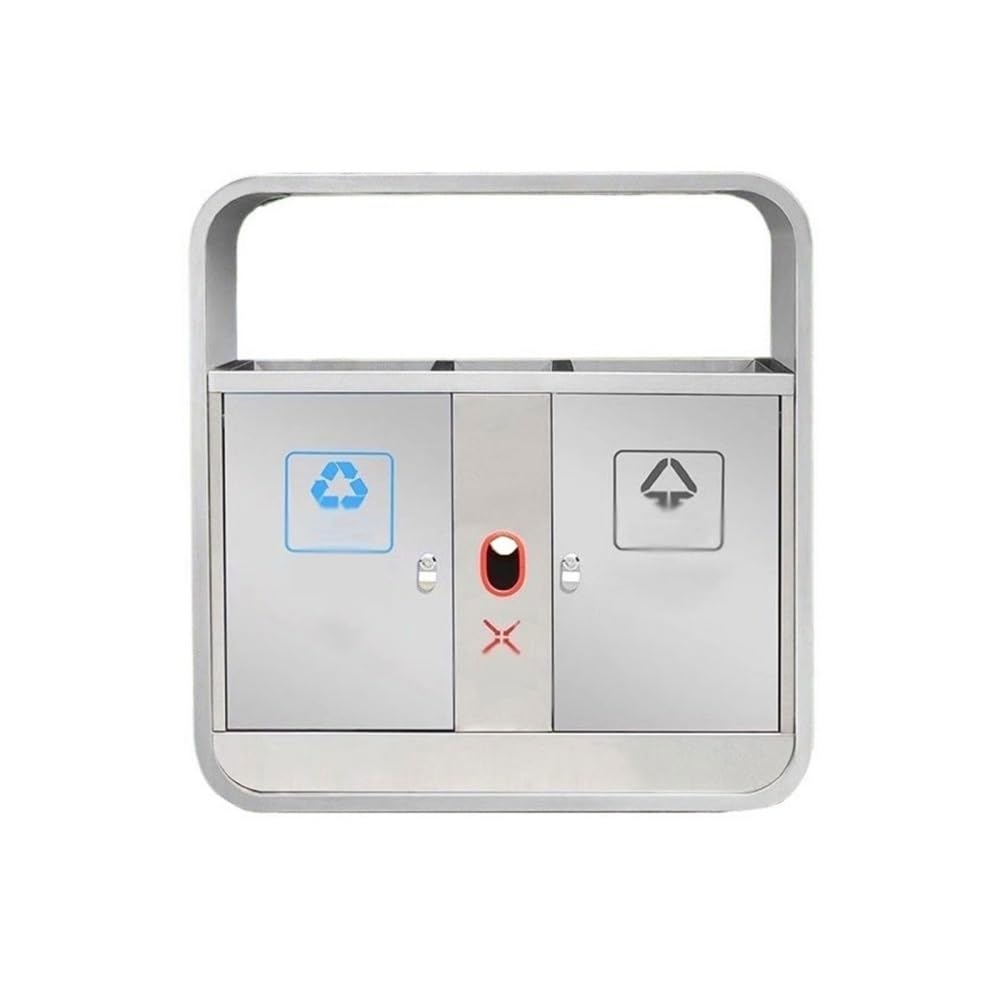 Outdoor Trash Can, Commercial Stainless Steel Bins Outdoor Classified Garbage Can
