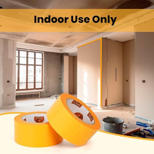 Image of TAPEBEAR 36Rolls Delicate Surface Advanced Masking Tape 0.94 inch x 60Yard, Low Tack Orange Washi Tape Indoor Painters Tape Decorating with No Paint Bleed, Sharp Lines, Surface Damage-Free