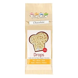 FunCakes Chocolade Drops Wit, Heerlijke Bakvaste Chocolade om Toe te Voegen aan Taarten, Cupcakes, Muffins of Koekjes…