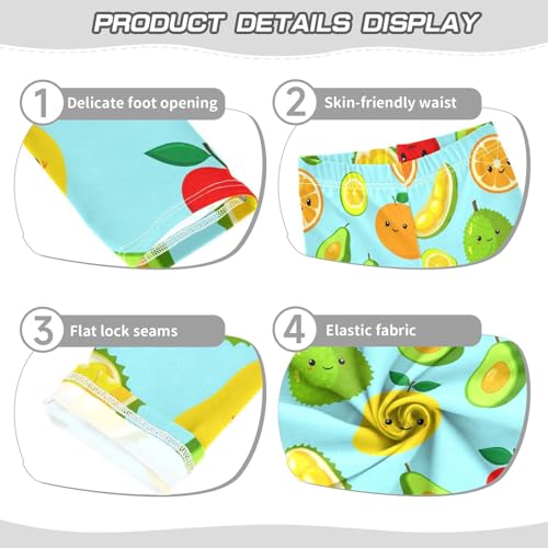 Girls' Leggings Fruit Blue Kids Yoga Tights Pants 1 Pack 23032423