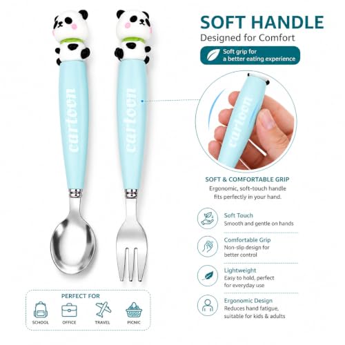 Image of Cutlery Set with Box for Dining | Stainless Steel Spoon, Fork | Reusable Tableware for Home, Kitchen, Office, Restaurant & Travel | Durable Mirror Finish Flatware