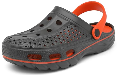 Image of ChayChax Men's and Women's Arch Support Clogs Garden Shoes Slip-on Outdoor Beach Water Sandals with Removable Cushion Footbed