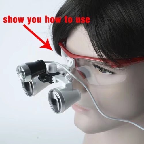 bonew-oral Clip Dental-Chirurgenstahl Binocular loupes Magnifier + 5 x -r LED-Duschkopf