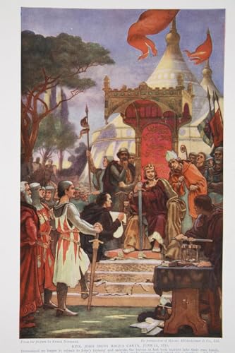 Tableau Jean de la Magna Carta par Ernest Normand poster historique mural 60x90cm