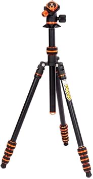 3 Legged Thing Punks Travis 2.0 Magnesium Alloy General Use Tripod - Adjustable, Multi-use Camera Tripod with Three Detachable Legs - Copper/Black TRAVISBLACK2.0