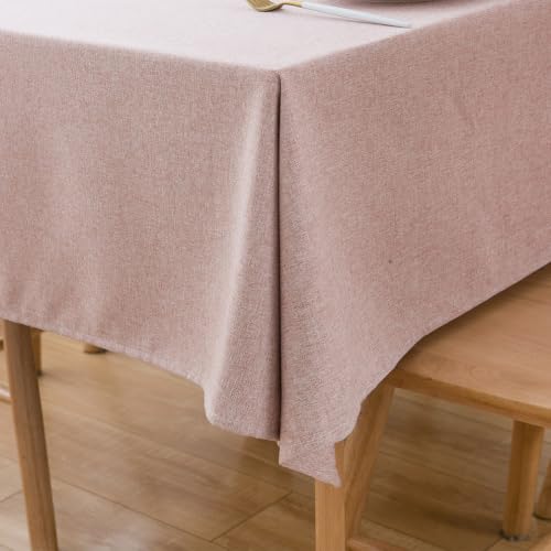 Mantel rectangular de algodón rústico drapeado para mesas de comedor 6