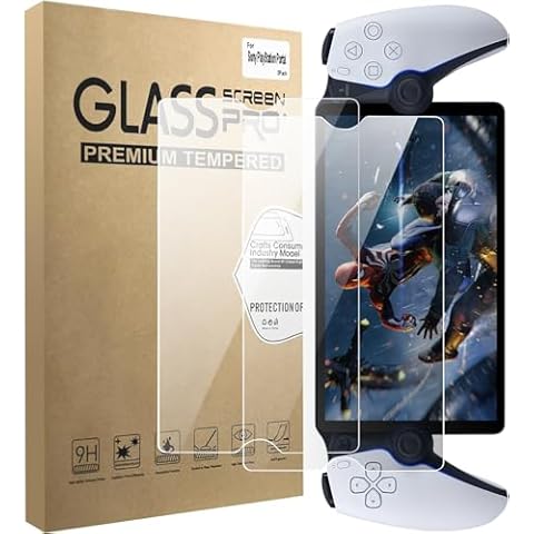 Screen Protector Compatible with PlayStation Portal Remote Player, 9H Hardness Anti-Scratch Tempered Glass Film, PS5 Portal Screen Film, Bubble-Free, Anti-Fingerprint (2 Pack) Cover