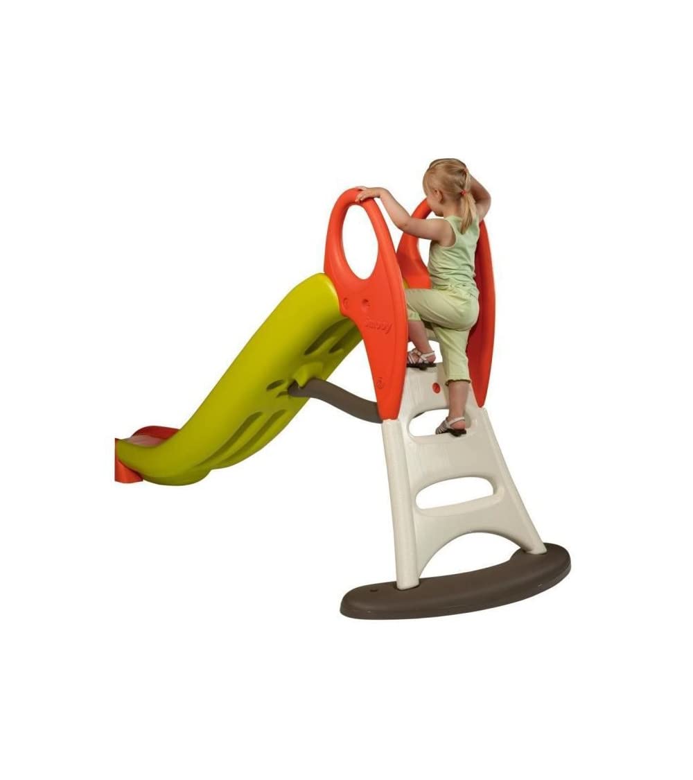 Smoby – XL Doppel-Wellen-Rutsche – Große Rutsche mit Wasseranschluss, 2,30 Meter lang, mit Rutschauslauf, Verstrebung, für Kinder ab 3 Jahren