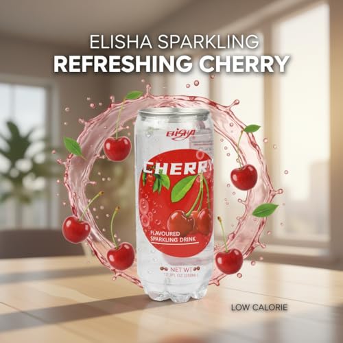 Image of Elisha Sparkling Beverage 350ml (12.3 Fl Oz) (6, Cherry)