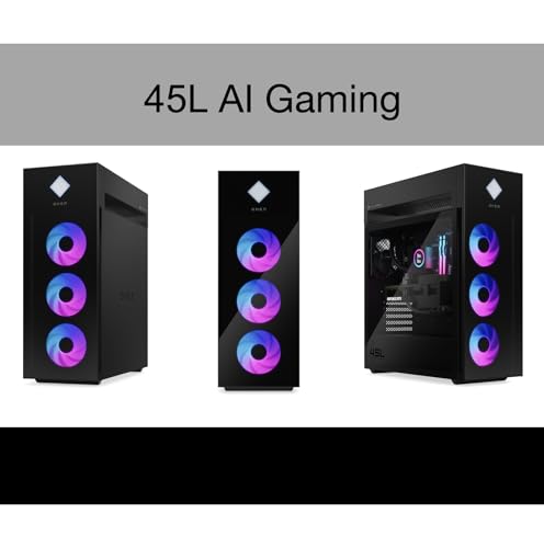 Image of HP OMEN 45L AI Gaming Desktop PC (Intel Ultra 9-285K, GeForce RTX 5090 32GB GDDR7, 128GB DDR5, 2TB PCIe SSD, RGB Fans, 360mm AIO, 1200W PSU, WiFi 6E, Win 11 Home) w /DKZ USB Port Expander