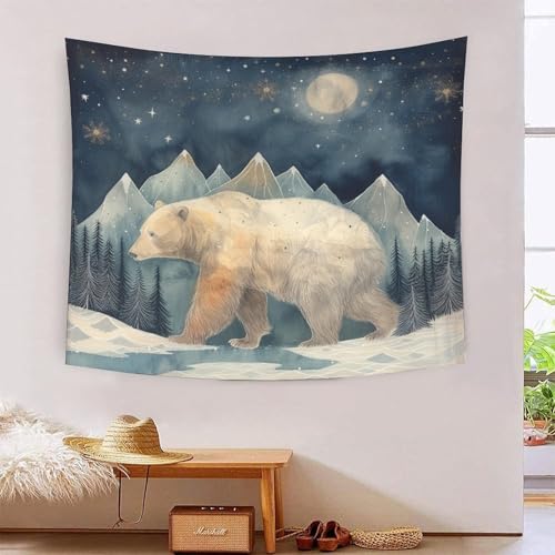 Tapisserie murales ours 3D art mural grand tissu decoration salon