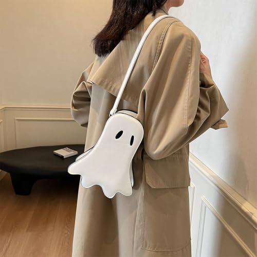 Funny Ghost Crossbody Bags Lightweight PU Material Ladies Handbag Water Proof for Halloween4