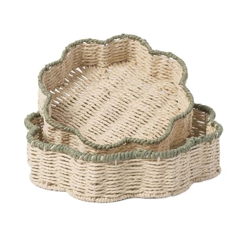 Cesta festoneada de frutas, plato de ratán para servir, cesta de almacenamiento para electrónica, bandeja de almacenamiento de libros, cesta para sert té, almacenamiento de álbumes de fotos, cesta d Cesta festoneada de frutas, plato de ratán para servir, cesta de almacenamiento para electrónica, bandeja de almacenamiento de libros, cesta para sert té, almacenamiento de álbumes de fotos, cesta d