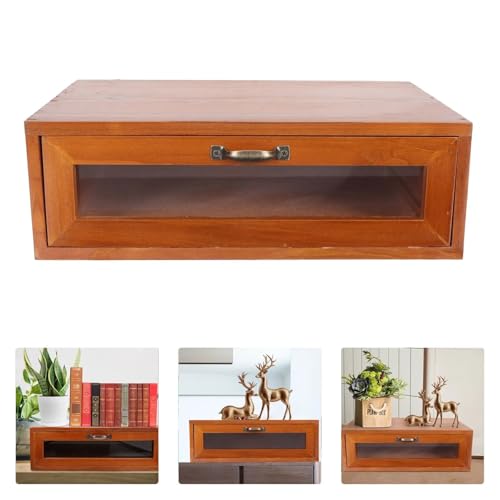 Boîte de rangement pour ordinateur portable et support écran bois